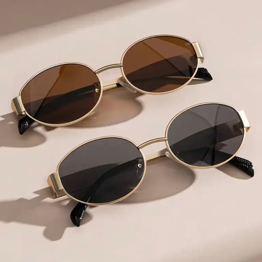 Trendy Oval shape Metal Premium sunglasses 🕶 A024