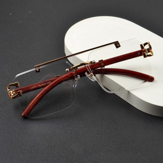 🕶️ Transition Rimless Cheetah Sunglasses A028