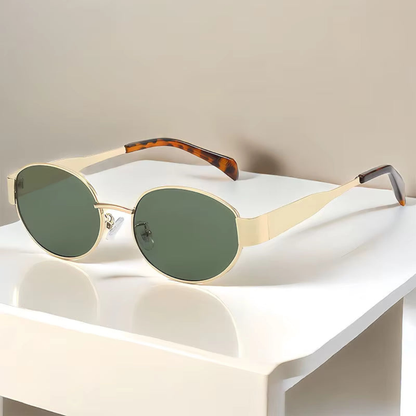 Trendy Oval shape Metal Premium sunglasses 🕶 A024