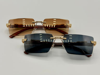 Tiger 🐅 Cut Edge Rimless Sunglasses 🕶️ A032