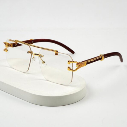 🕶️ Transition Rimless Cheetah Sunglasses A028