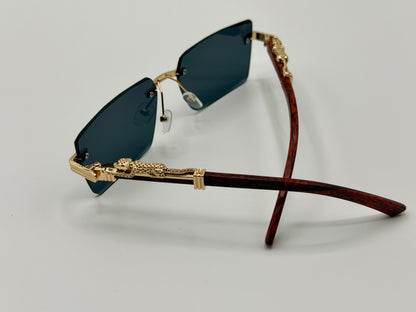 Tiger 🐅 Cut Edge Rimless Sunglasses 🕶️ A032