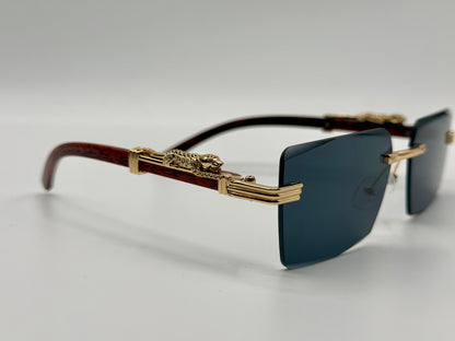 Tiger 🐅 Cut Edge Rimless Sunglasses 🕶️ A032